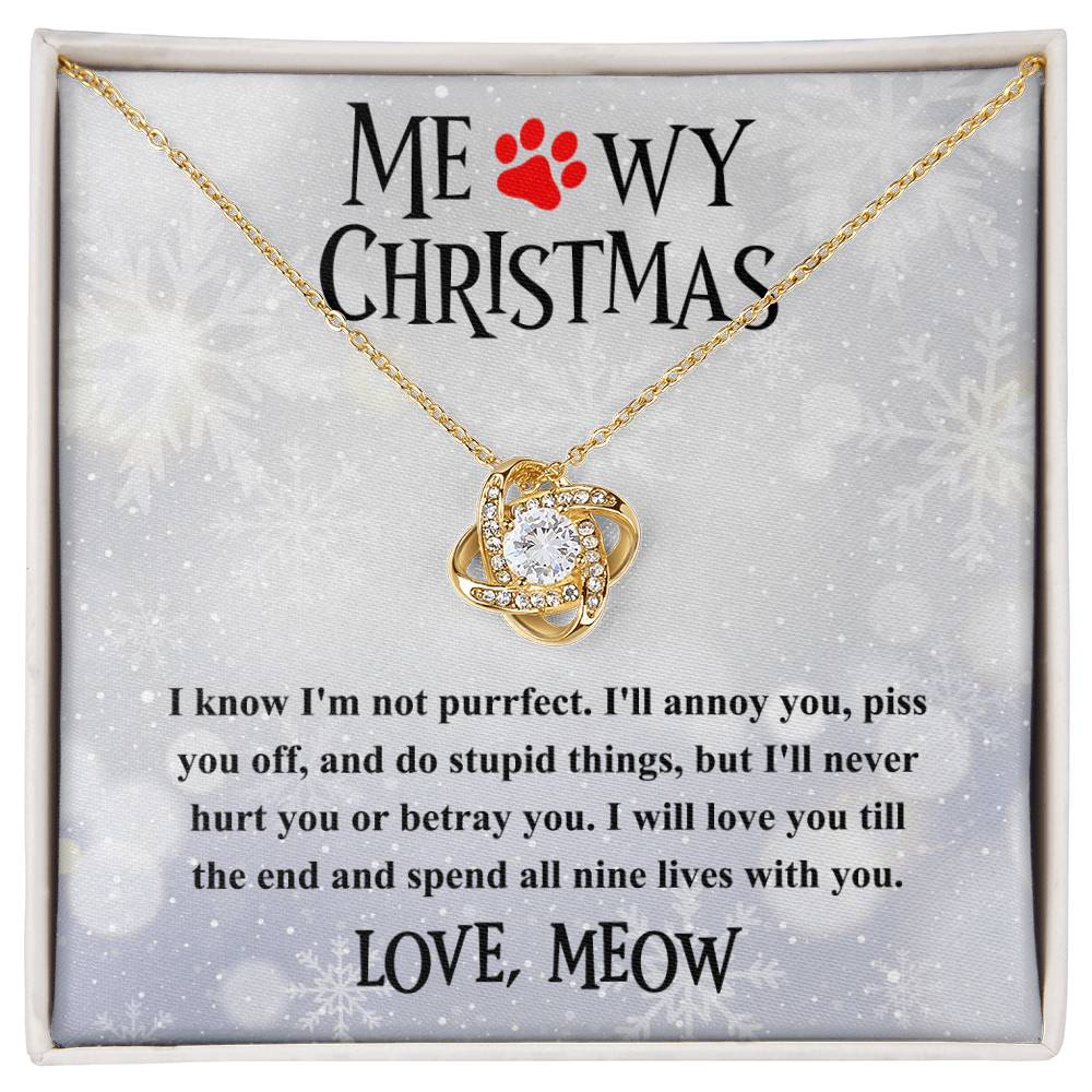 Meowy Christmas - Love Knot Necklace For Cat Lover