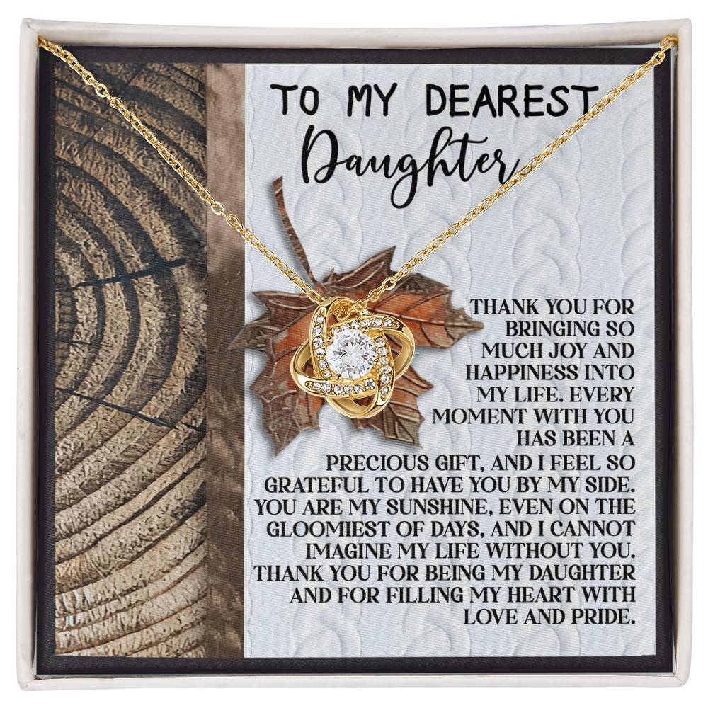 Love And Pride - Love Knot Necklace For Daughter