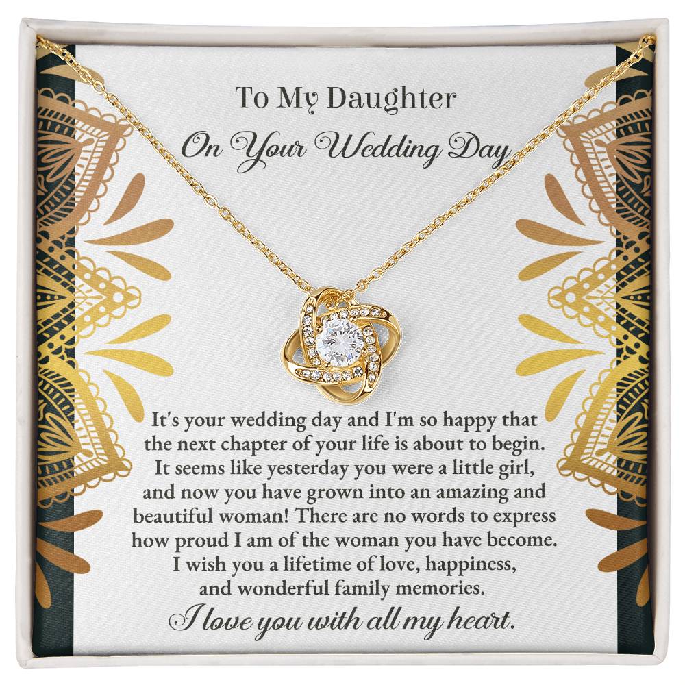 A Little Girl - Love Knot Necklace For Daughter On Wedding Day
