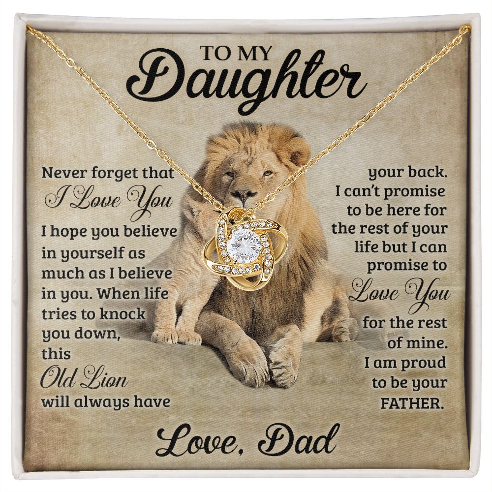Proud To Be Your Father - Love Knot Necklace For Daughter