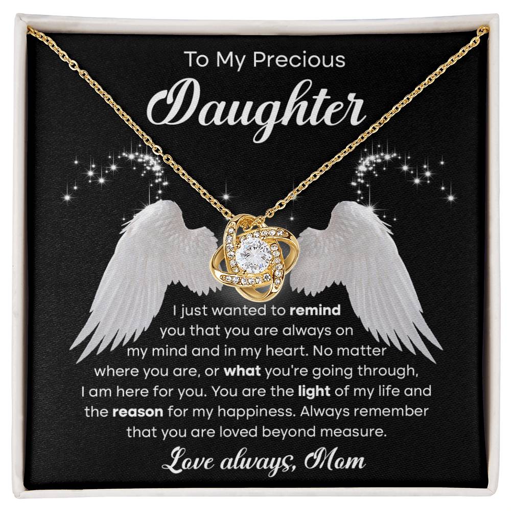 In My Heart - Love Knot Necklace For Daughter