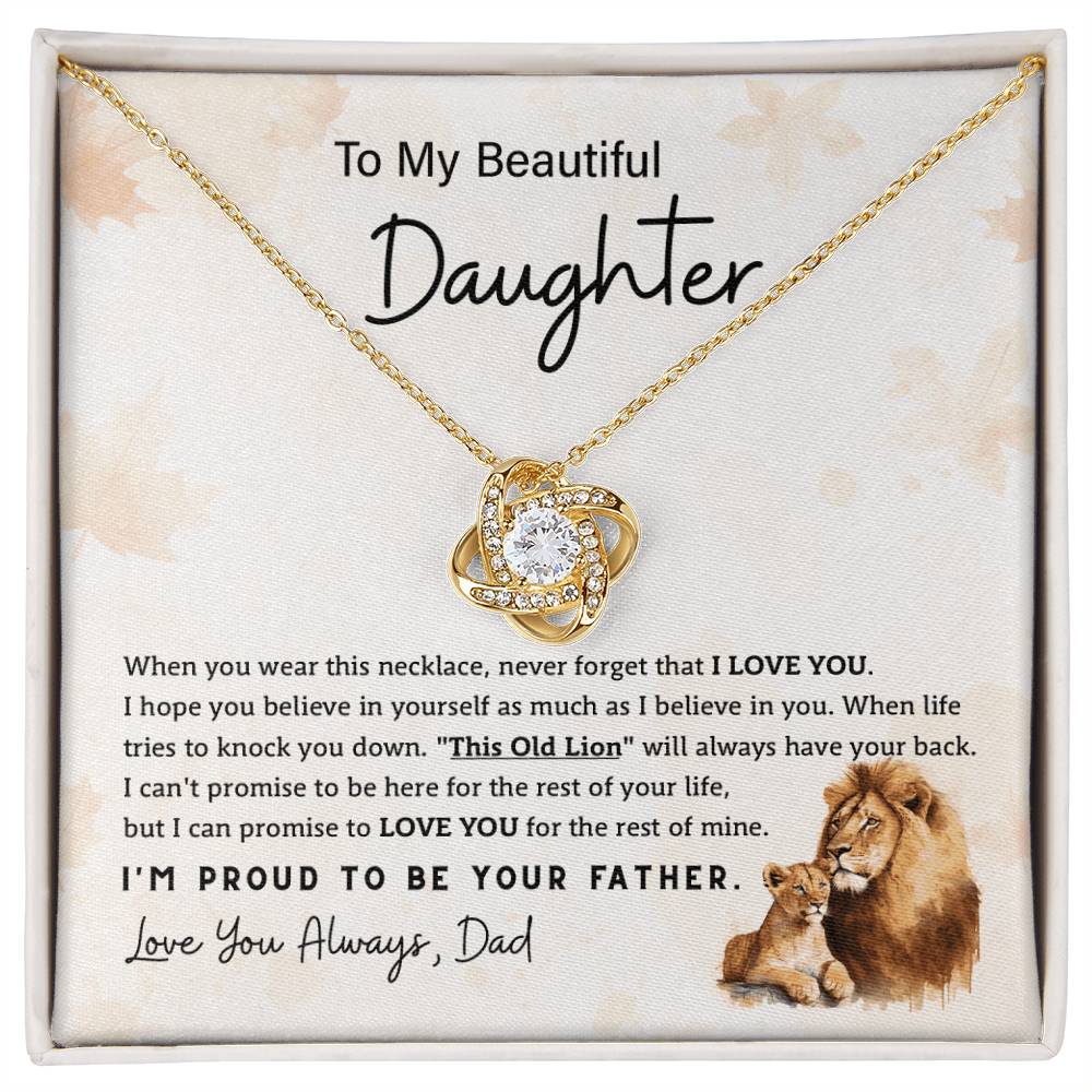 This Old Lion - Love Knot Necklace For Daughter