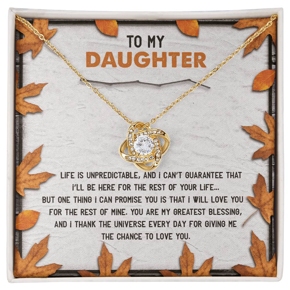 My Greatest Blessing - Love Knot Necklace For Daughter