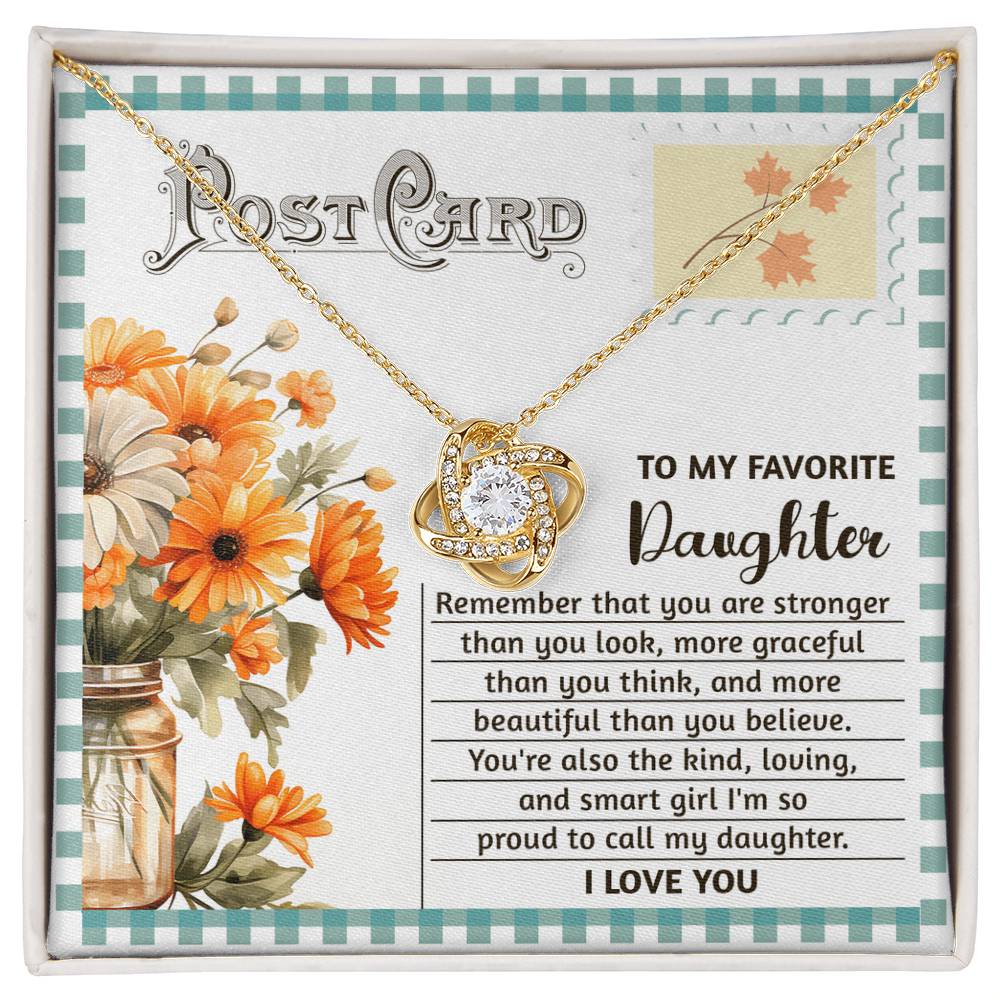 My Smart Girl - Love Knot Necklace For Daughter