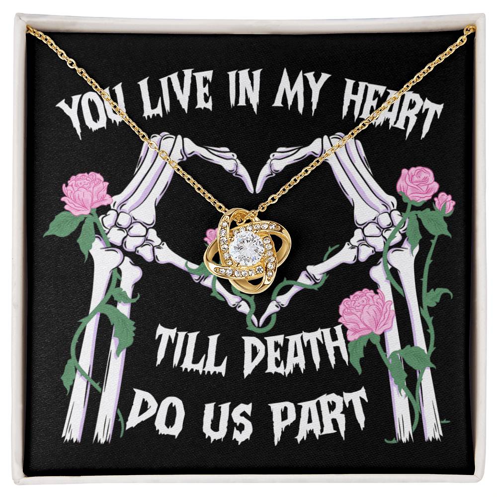 You Live In My Heart - Love Knot Halloween Necklace