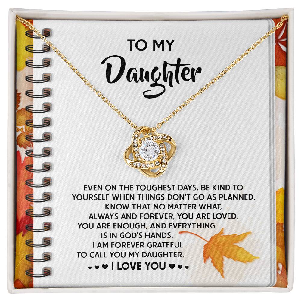In God's Hands - Love Knot Necklace For Daughter