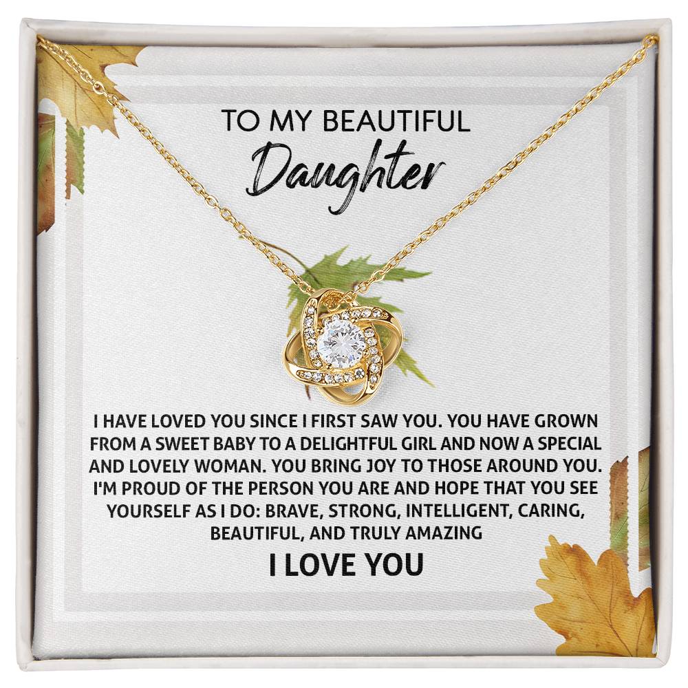 See Yourself As I Do - Love Knot Necklace For Daughter