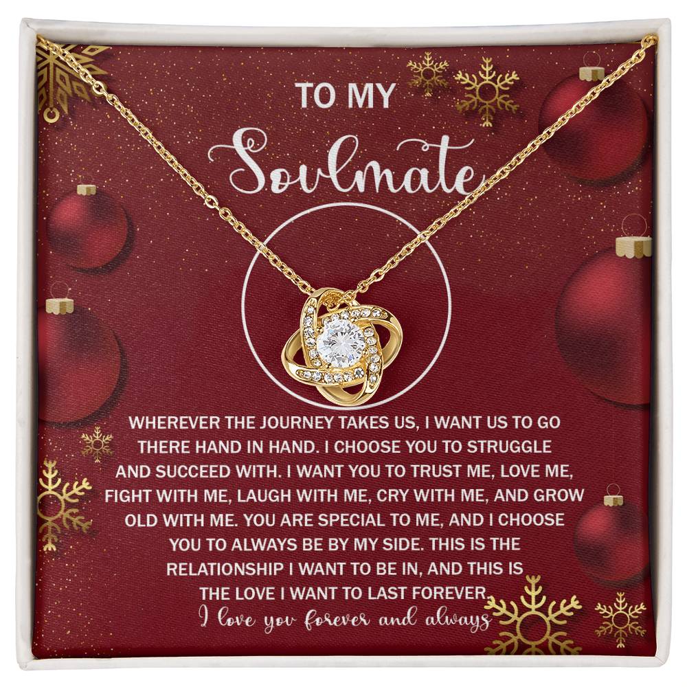 To Struggle And Succeed With - Love Knot Necklace For Soulmate For Christmas