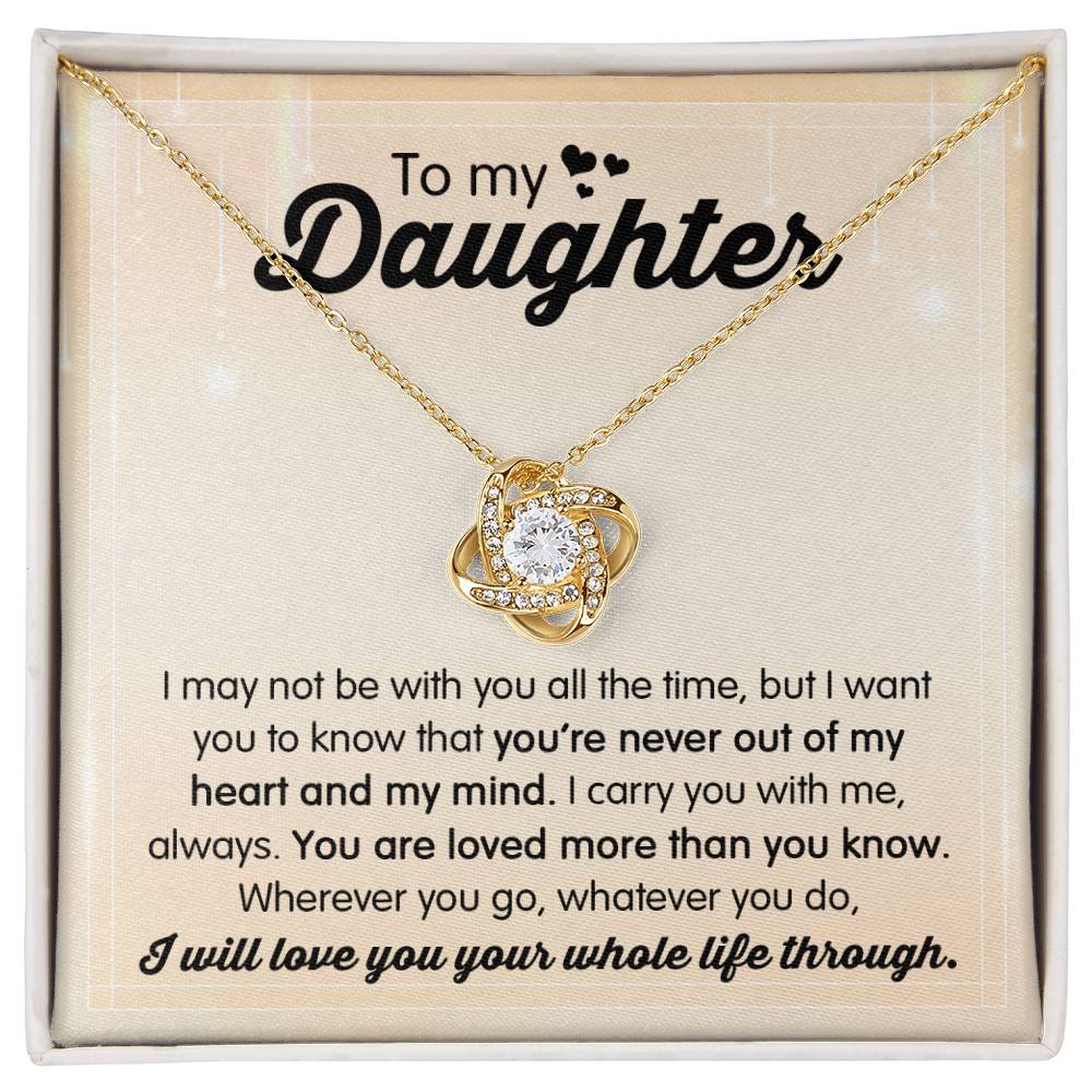 I Carry You - Love Knot Necklace For Daughter