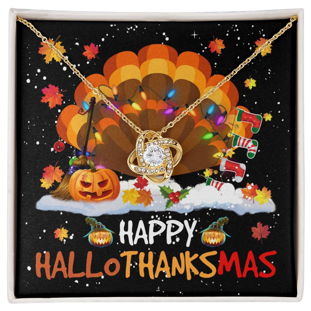 Happy HalloThanksMas - Festive Love Knot Necklace