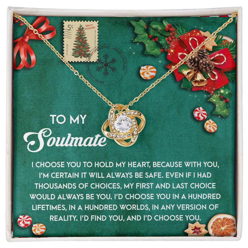 Always Be Safe - Love Knot Necklace For Soulmate For Christmas