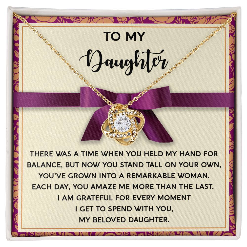 Every Moment I Get To Spend With You - Love Knot Necklace For Daughter