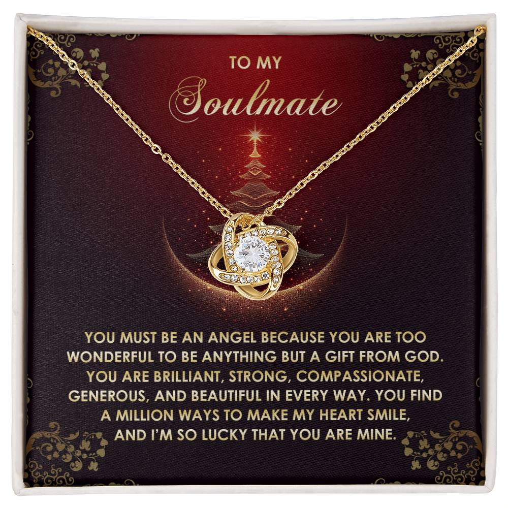 You Must Be An Angel - Love Knot Necklace For Soulmate For Christmas