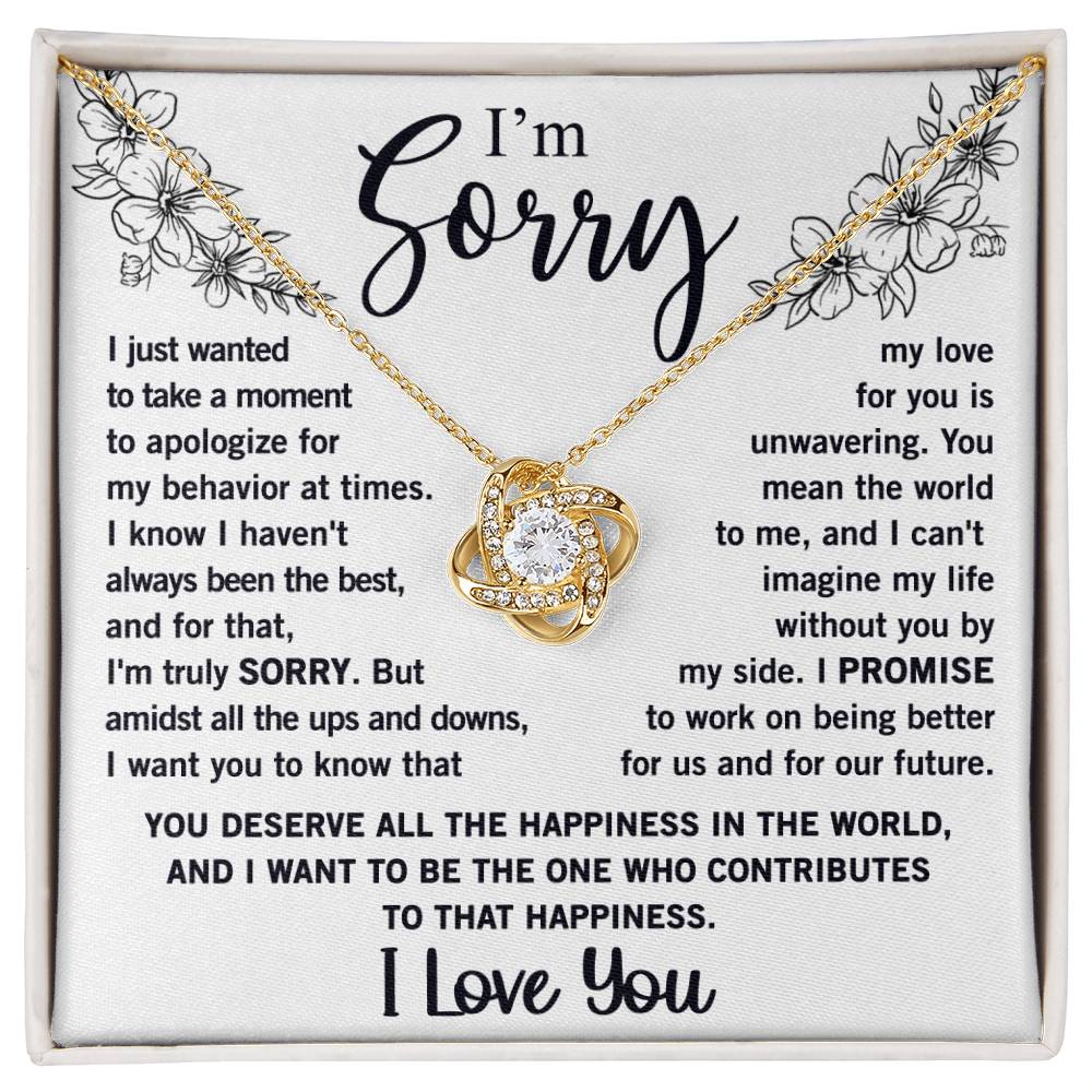 I'm Sorry - Love Knot Necklace For Her