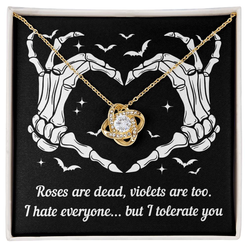 I Tolerate You - Love Knot Halloween Necklace