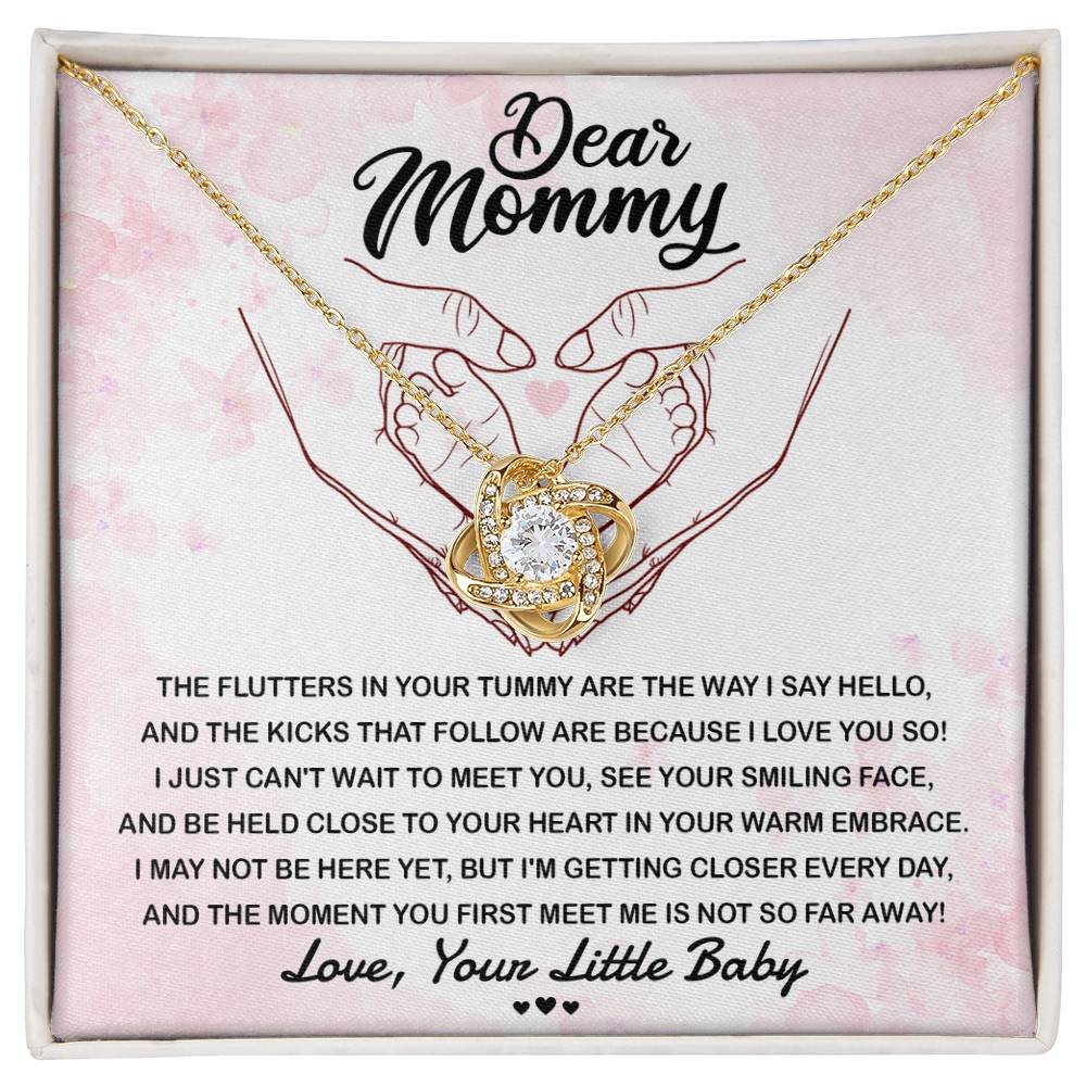 The Way I Say Hello - Love Knot Necklace For Mom-To-Be