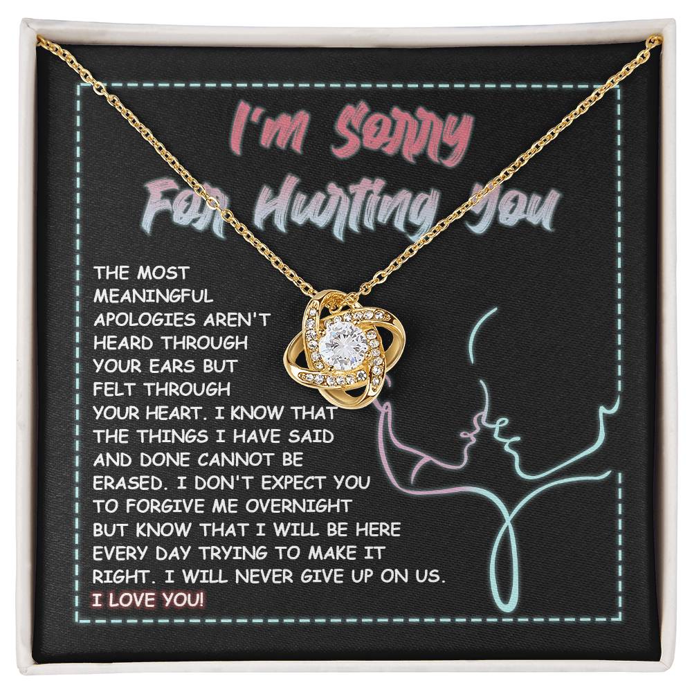 Never Give Up - Love Knot Apology Necklace