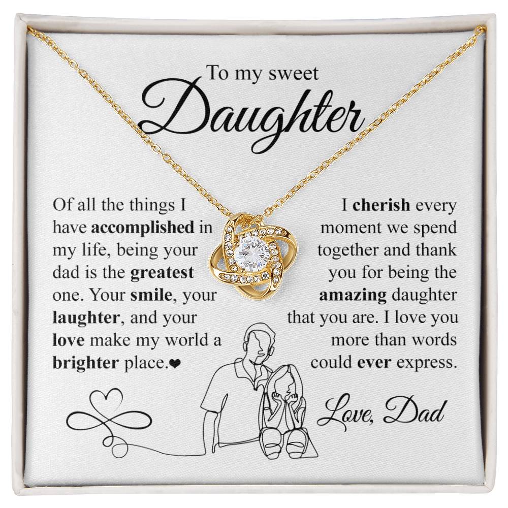 More Than Words - Love Knot Necklace For Daughter