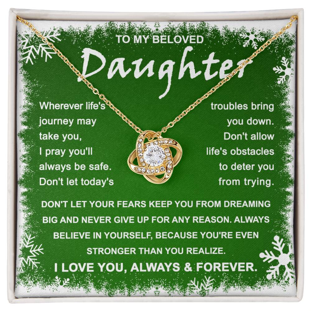 Dream Big - Love Knot Necklace For Daughter For Christmas