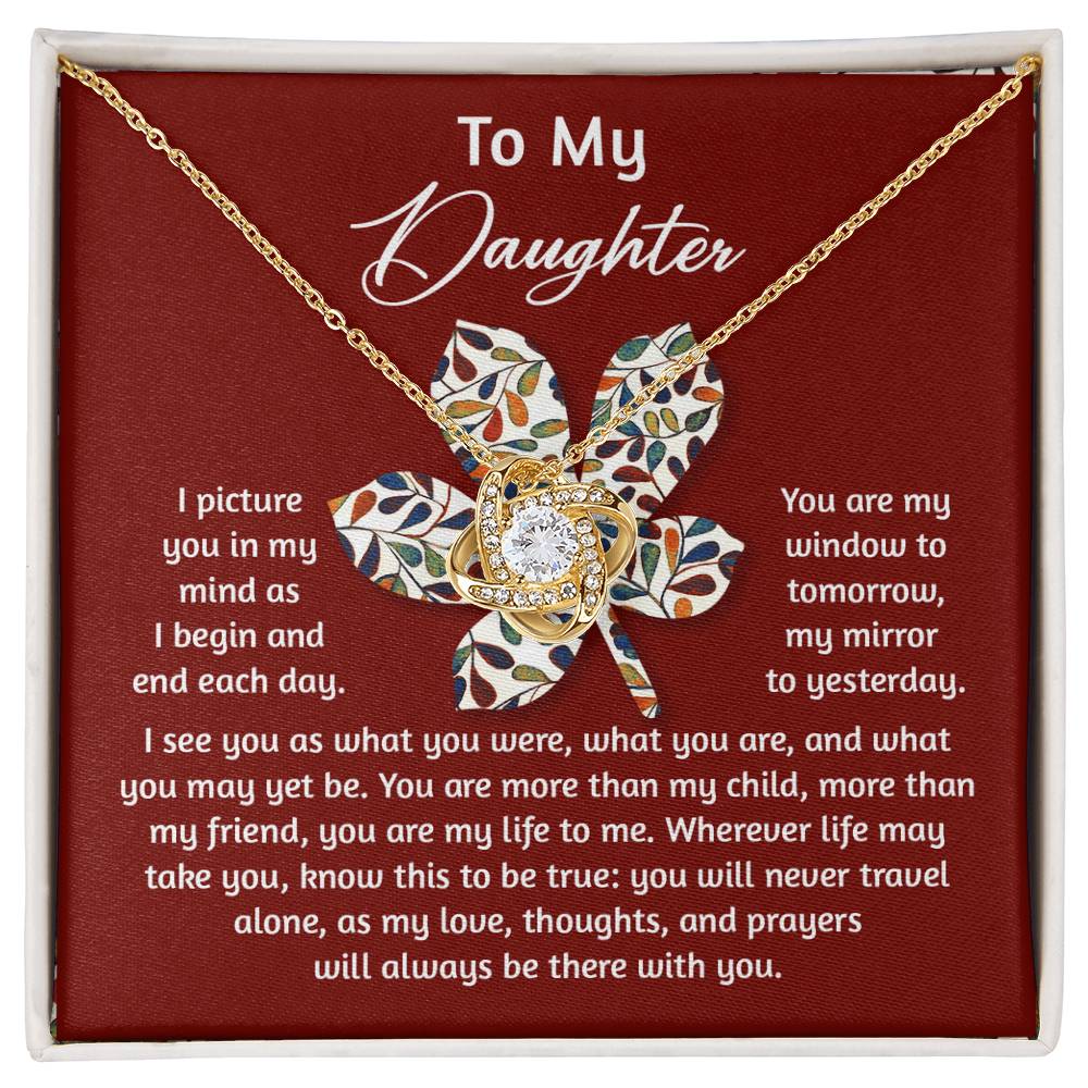 Window To Tomorrow - Love Knot Necklace For Daughter