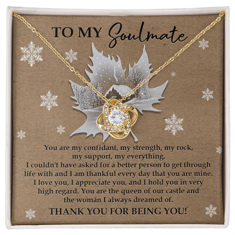 Queen Of Our Castle - Love Knot Necklace For Soulmate For Christmas