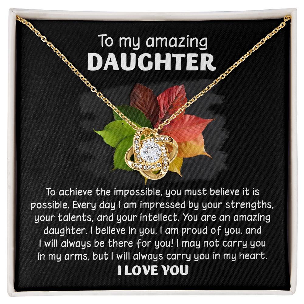 It Is Possible - Love Knot Necklace For Daughter