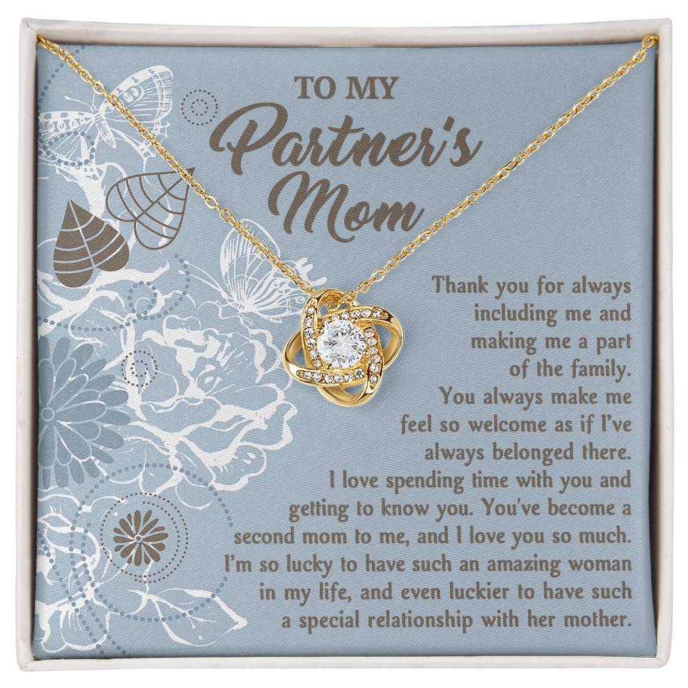 A Part Of The Family - Love Knot Necklace For Partner's Mom