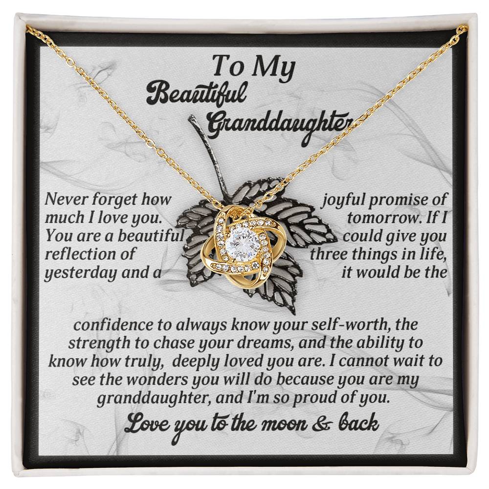 Deeply Loved - Love Knot Necklace For Granddaughter