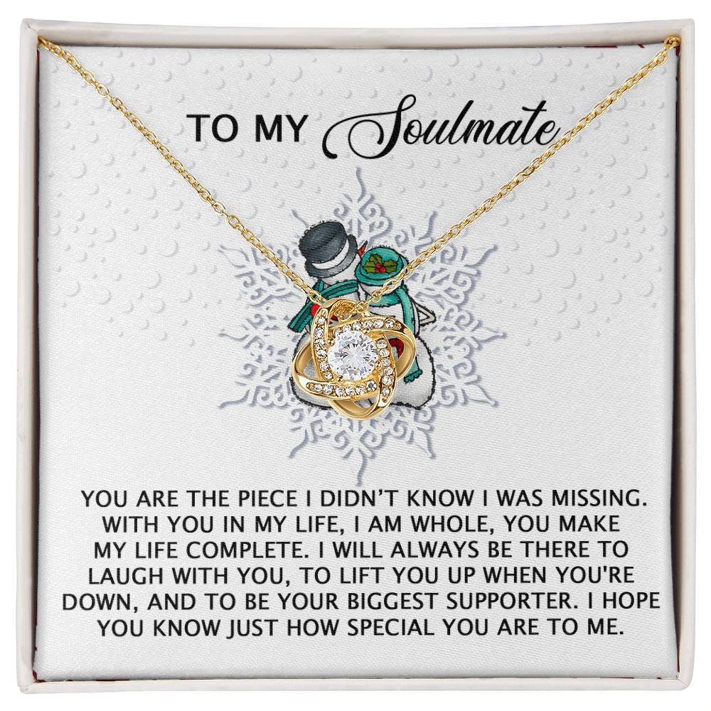 The Piece I Didn't Know I Was Missing - Love Knot Necklace For Soulmate For Christmas