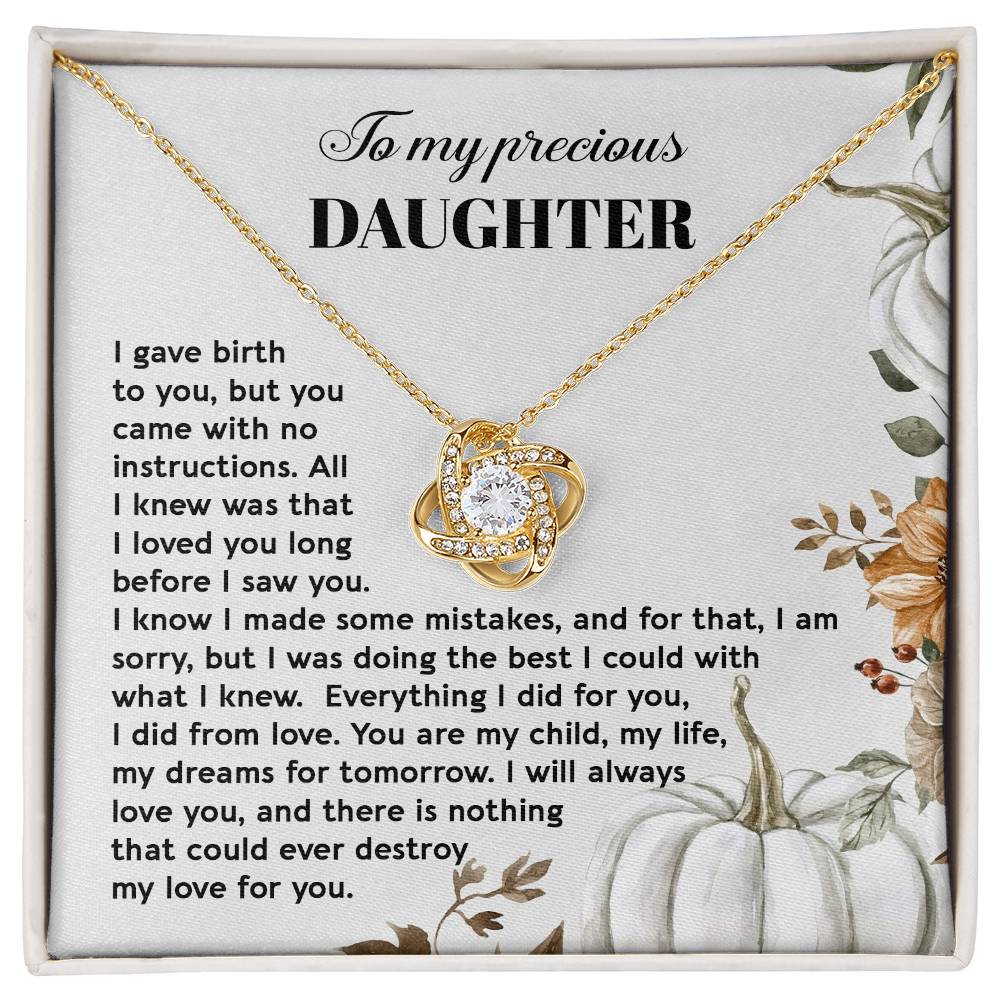 My Dreams For Tomorrow - Love Knot Necklace For Daughter