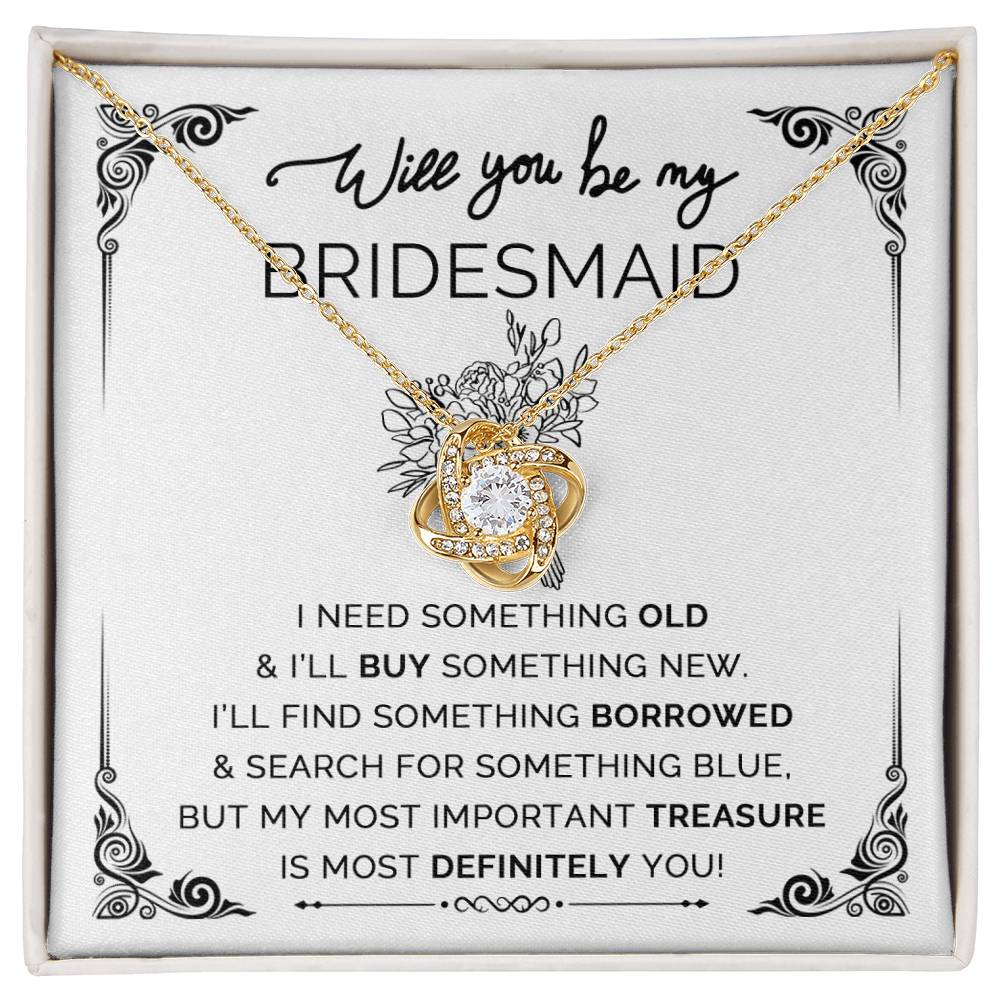 Most Definitely You - Love Knot Necklace For Bridesmaid