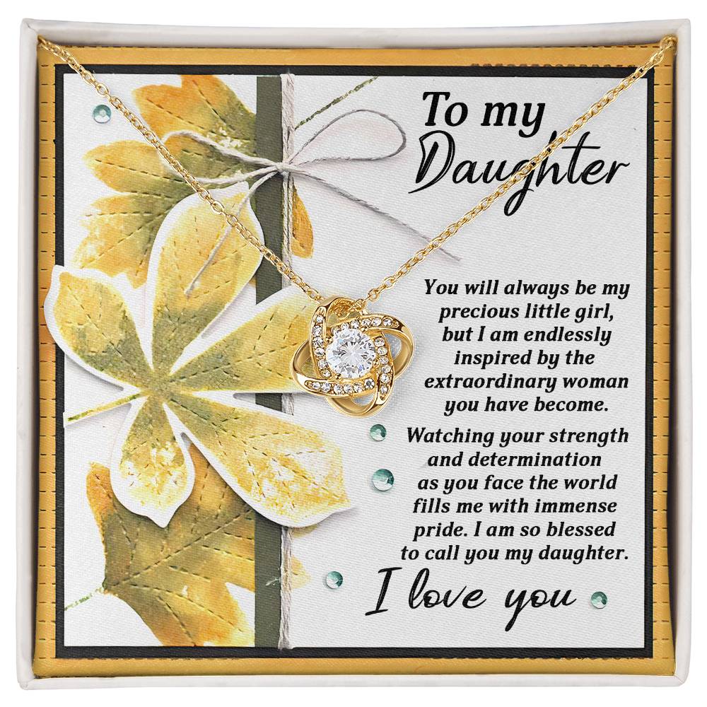 Blessed To Call You My Daughter - Love Knot Necklace For Daughter