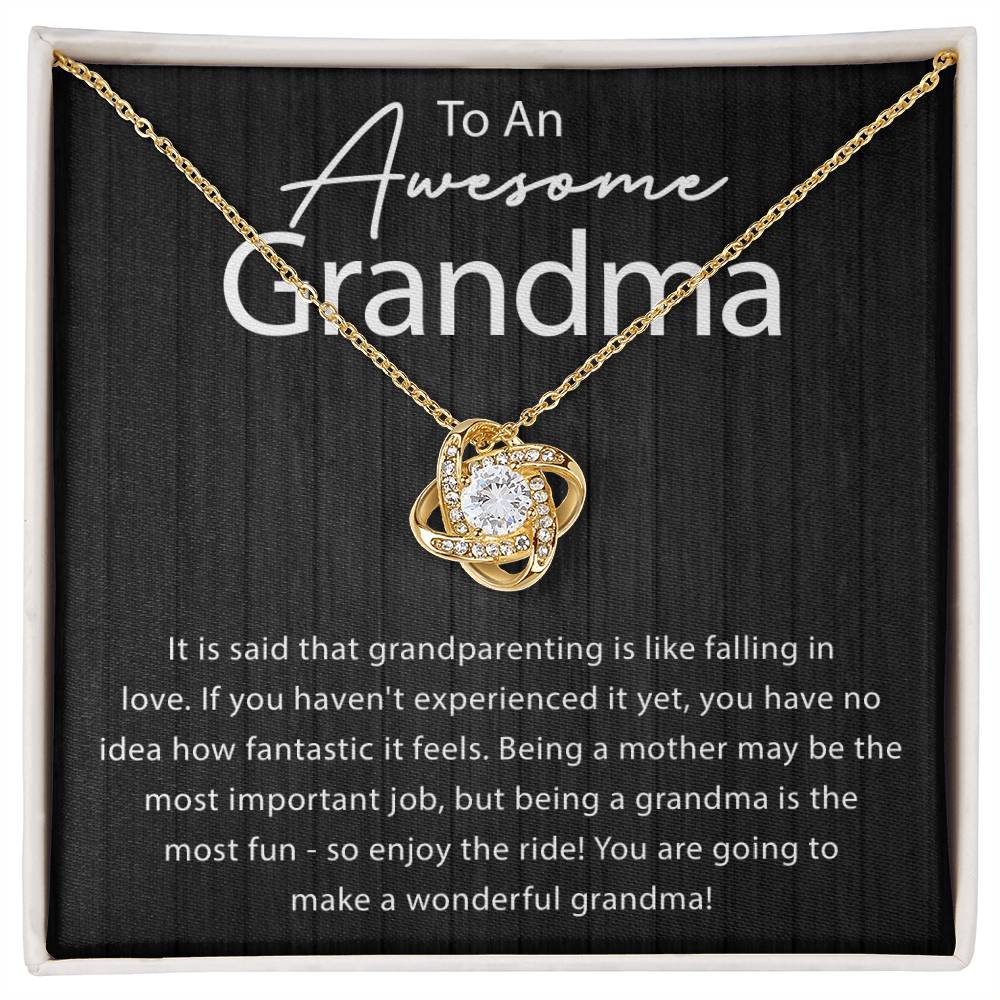 Being A Grandma Is The Most Fun - Love Knot Necklace For Grandma
