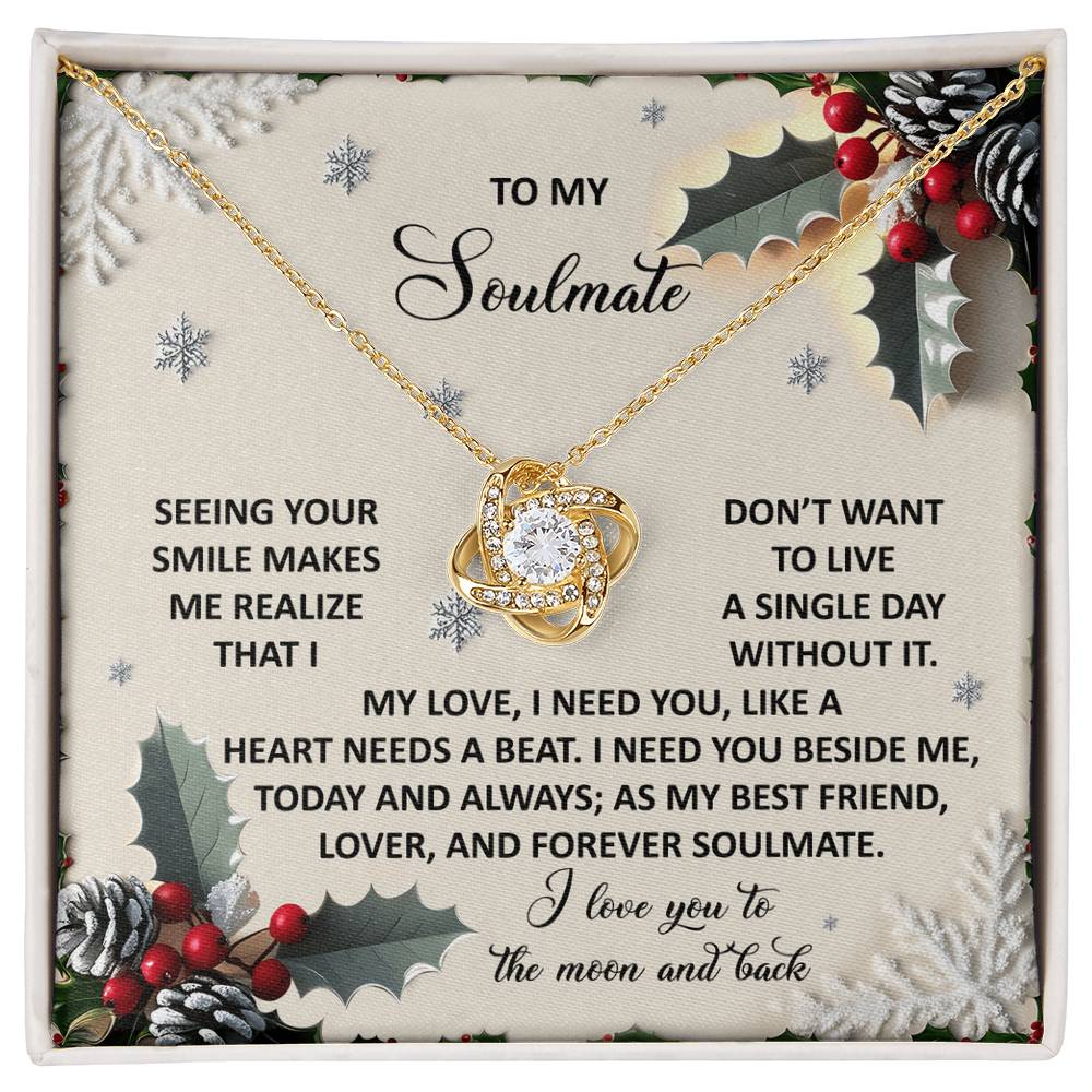 Forever Soulmate - Love Knot Necklace For Soulmate For Christmas