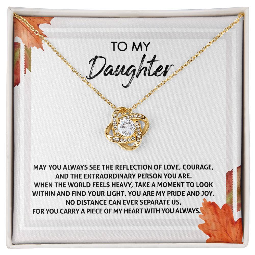 Find Your Light - Love Knot Necklace For Daughter