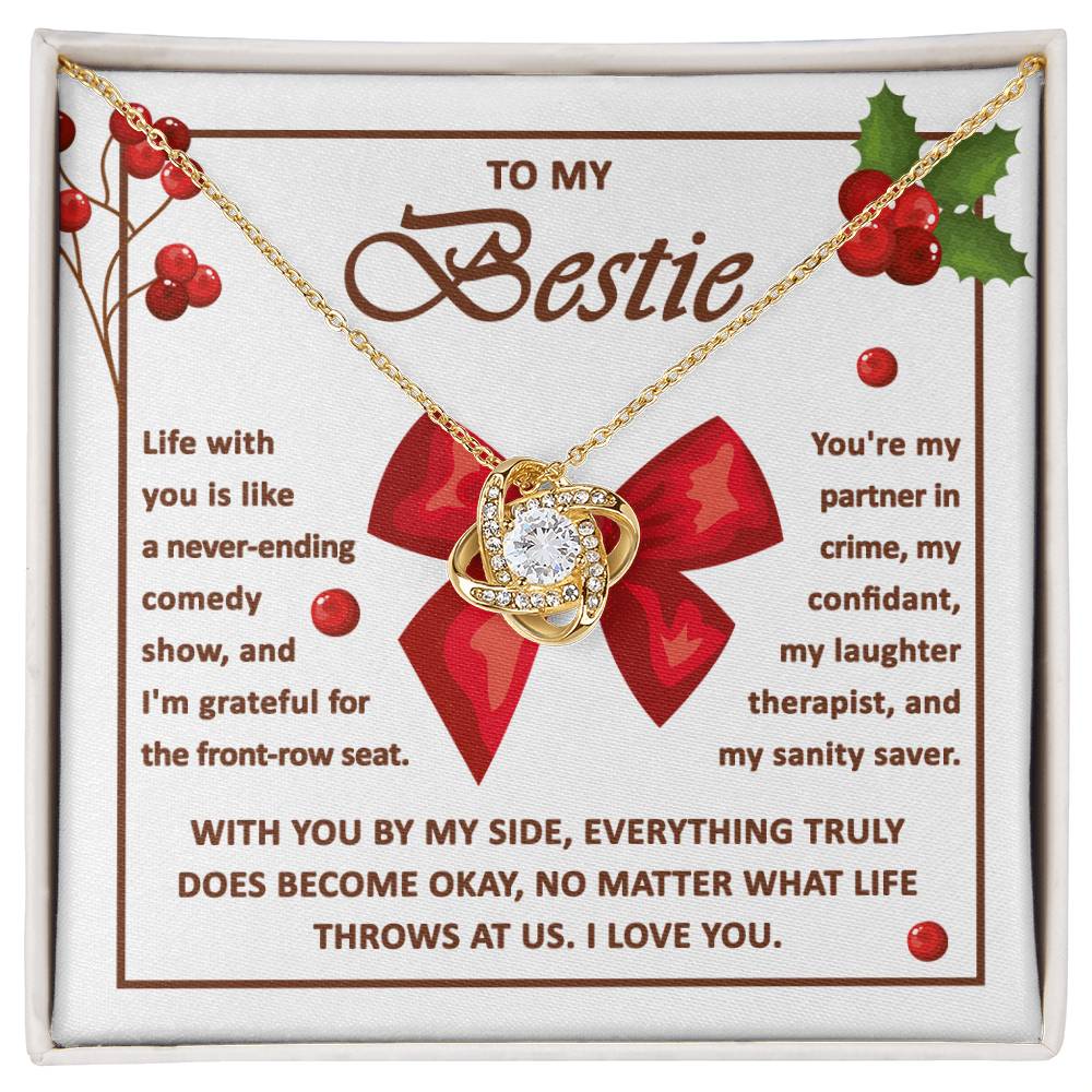 Life With You - Love Knot Necklace For Bestie For Christmas
