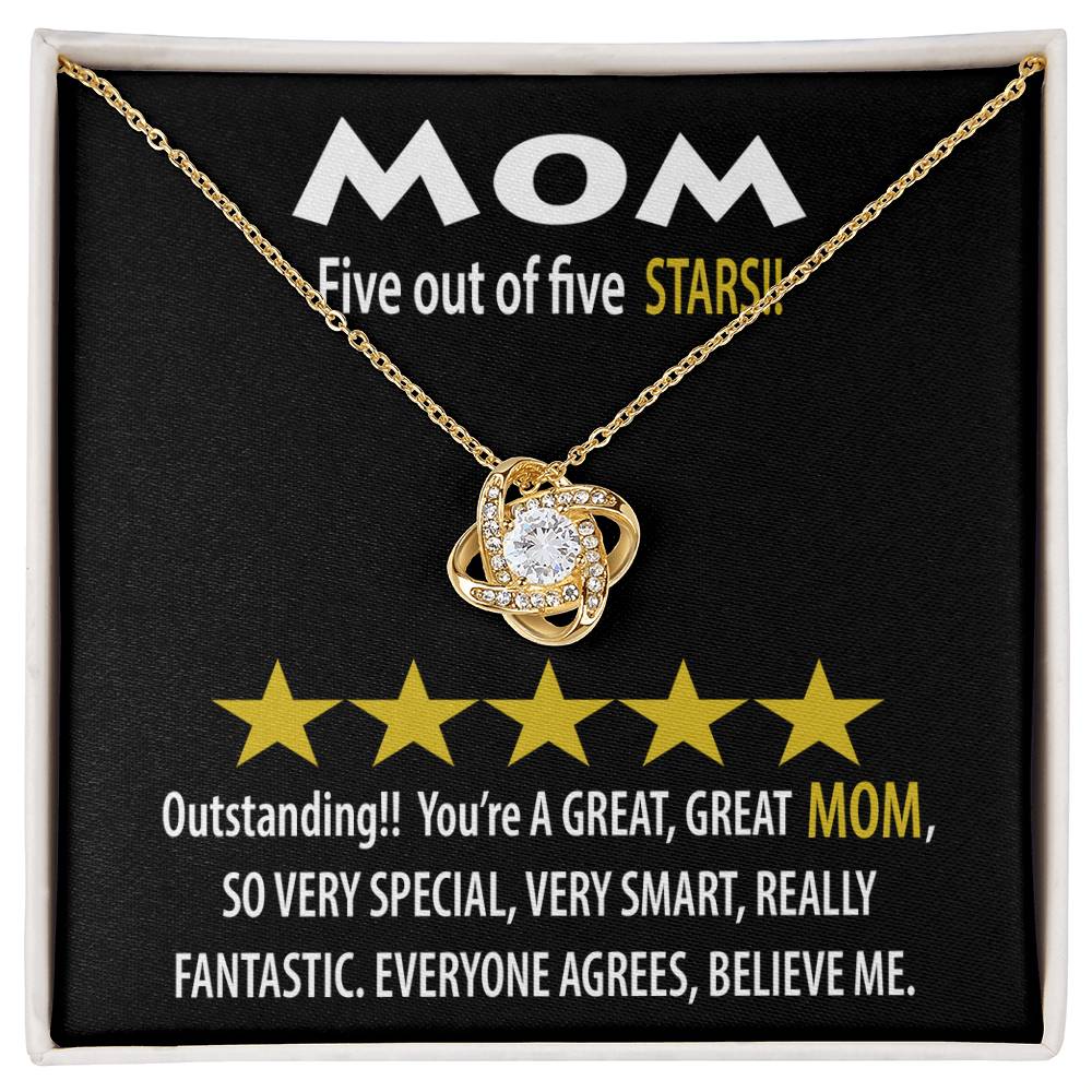 Five Out Of Five Stars - Love Knot Necklace For Mom