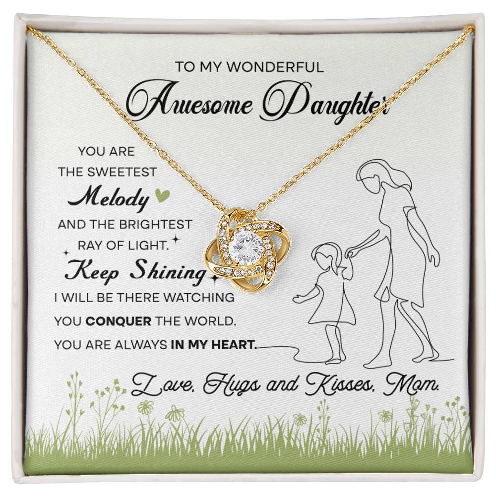 The Sweetest Melody - Love Knot Necklace For Daughter