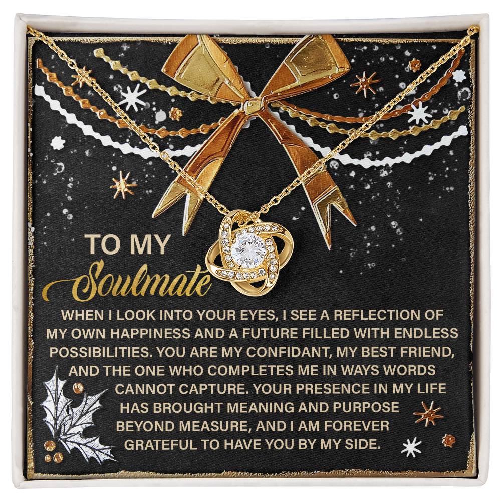 Reflection Of My Own Happiness - Love Knot Necklace For Soulmate For Christmas