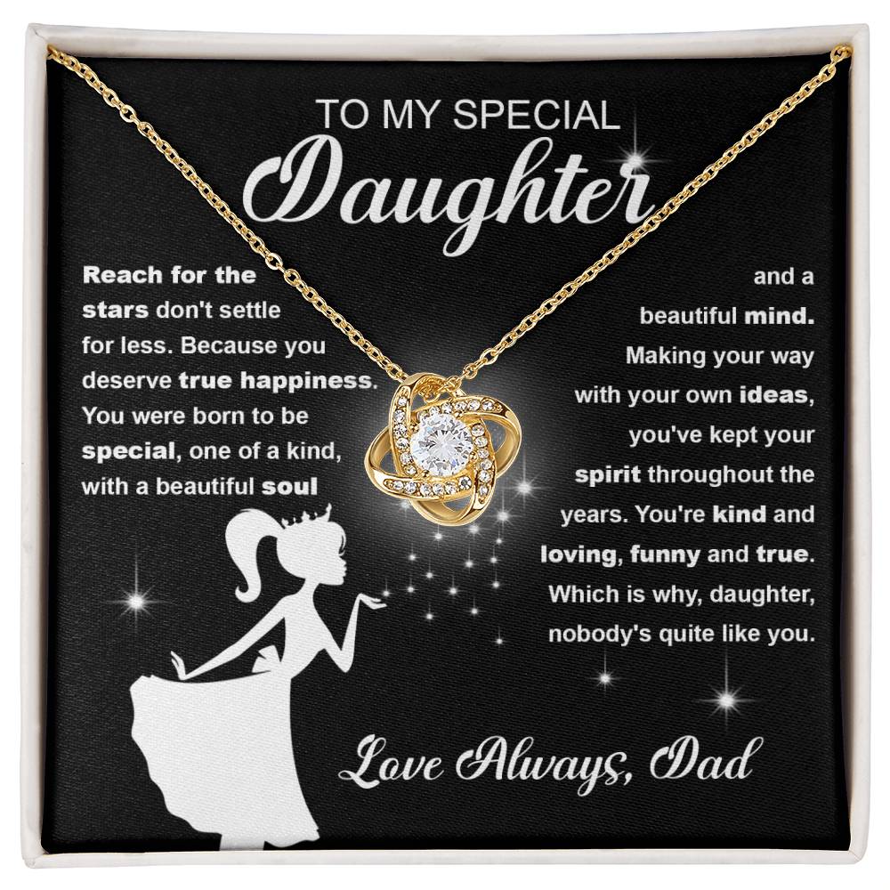Reach For The Stars - Love Knot Necklace For Daughter