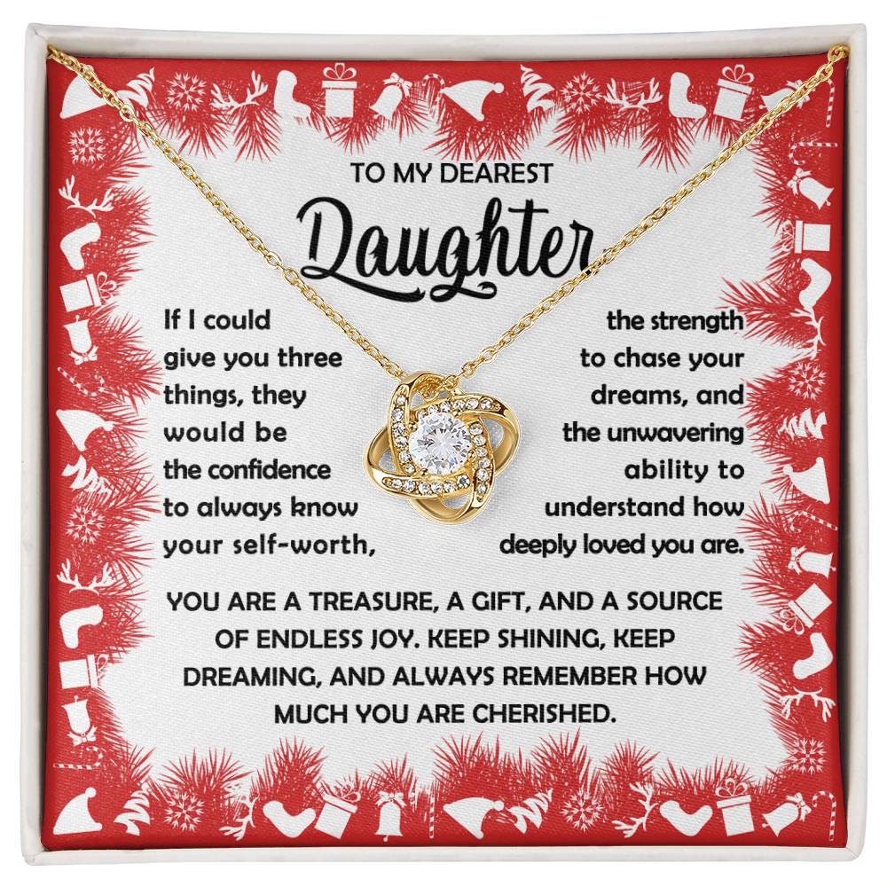 Three Things - Love Knot Necklace For Daughter For Christmas