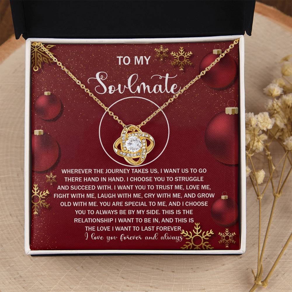 To Struggle And Succeed With - Love Knot Necklace For Soulmate For Christmas