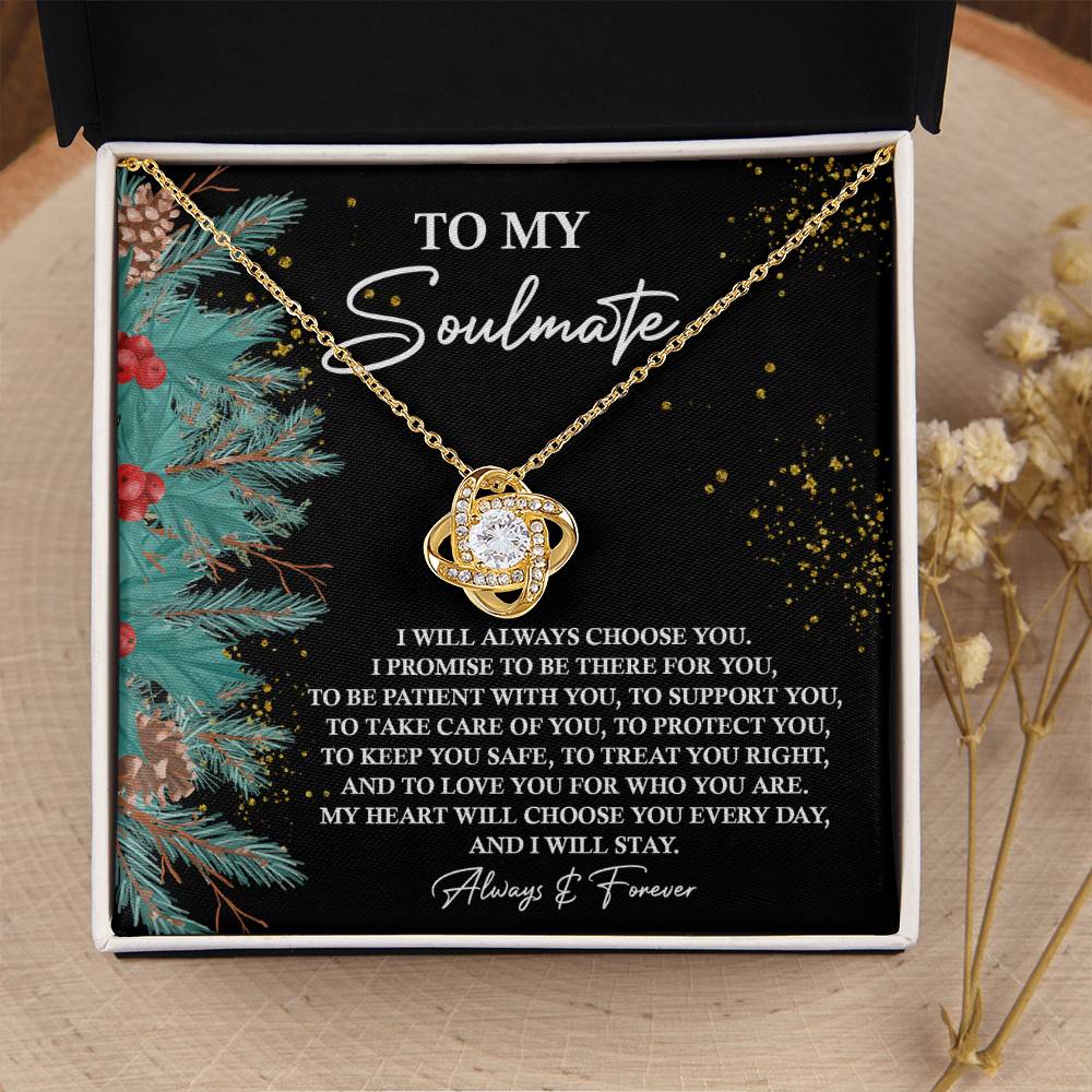 To Treat You Right - Love Knot Necklace For Soulmate For Christmas