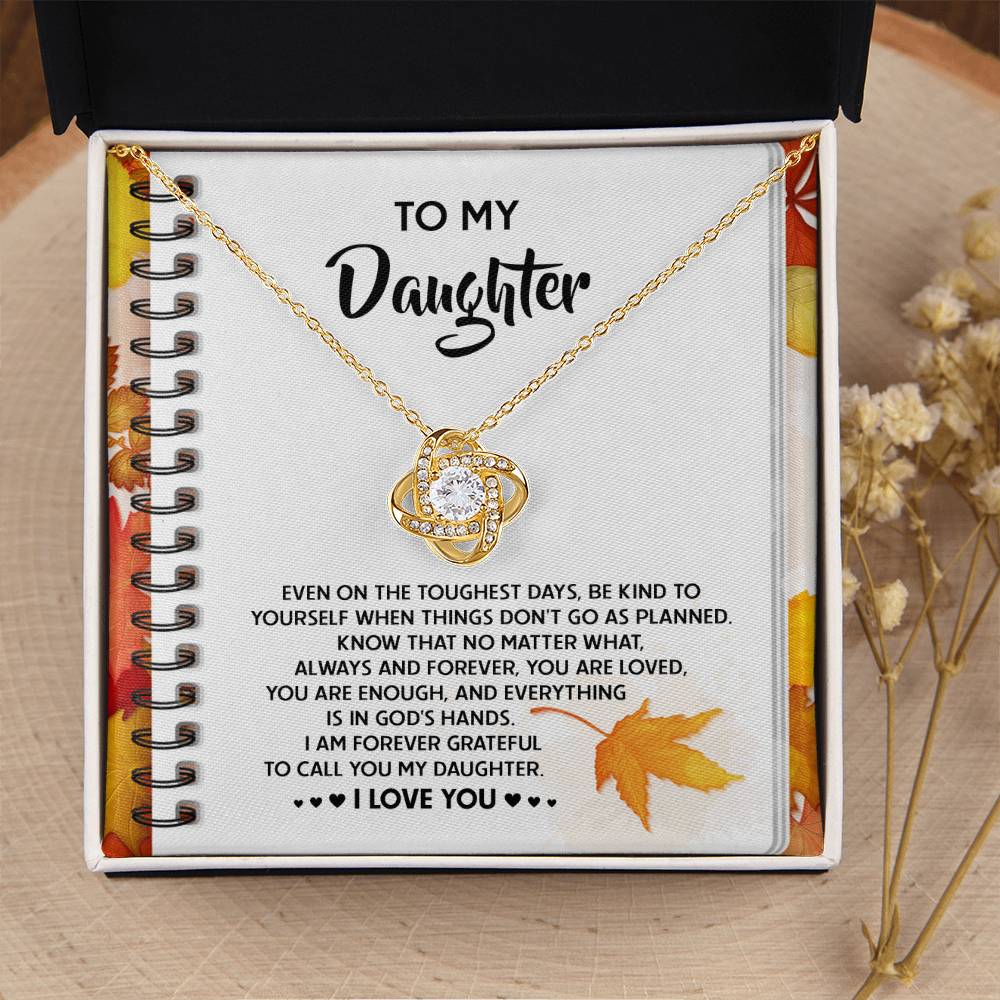 In God's Hands - Love Knot Necklace For Daughter