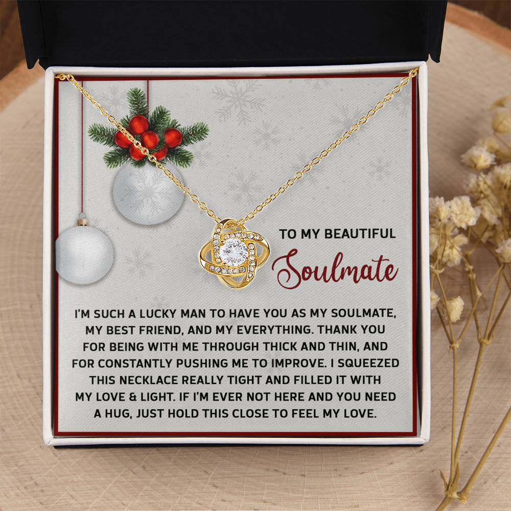 Feel My Love - Love Knot Necklace For Soulmate For Christmas