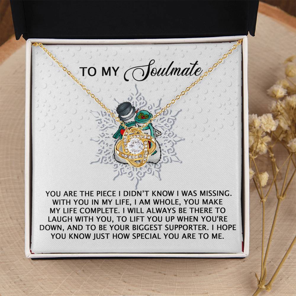 The Piece I Didn't Know I Was Missing - Love Knot Necklace For Soulmate For Christmas