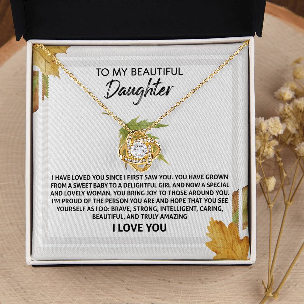 See Yourself As I Do - Love Knot Necklace For Daughter