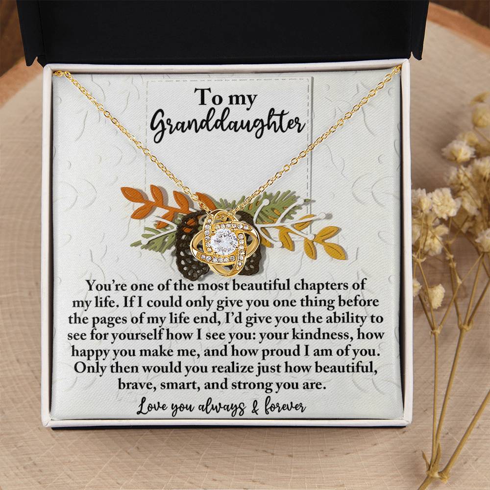 How Beautiful You Are - Love Knot Necklace For Granddaughter