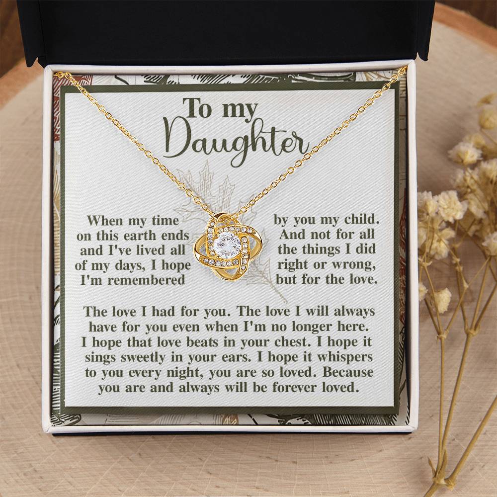 In Your Ears - Love Knot Necklace For Daughter