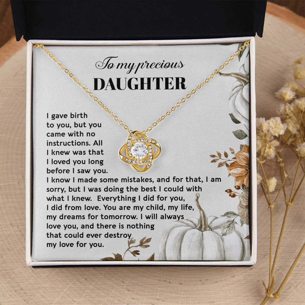 My Dreams For Tomorrow - Love Knot Necklace For Daughter